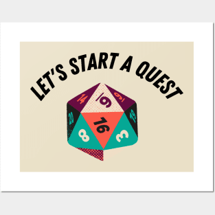 let's start a quest Posters and Art